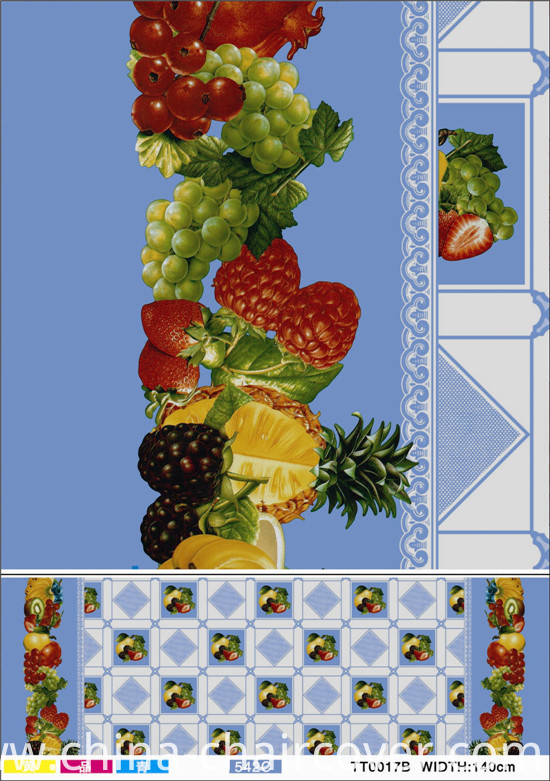 New Design Pattern PVC Clear Transparent Tablecover, PVC Material and Square Shape and